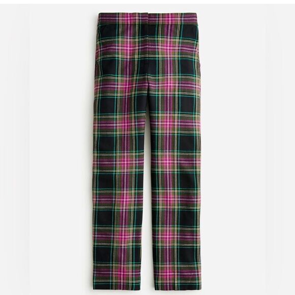 J. Crew Kate Straight Pant in Pink Stewart Tartan Wool blend - Picture 2 of 9